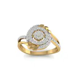 Diamond Studded Yellow Gold Ring-image-33