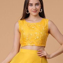 Women Embroidered Side-Open Blouse-image-96