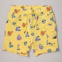 Printed Shorts with Flap Pockets-image-73