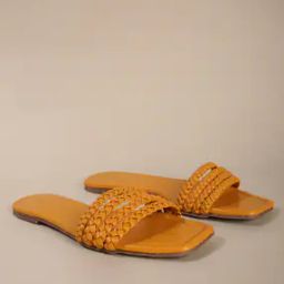 Slip-On Sandals with Braided Straps-image-57
