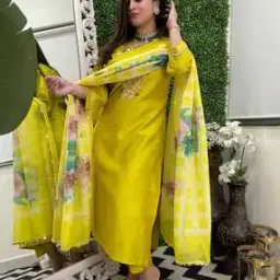 Women Embroidery Straight Kurta Set-image-112