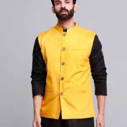 Men Nehru Jacket with Welt Pockets-picture-16
