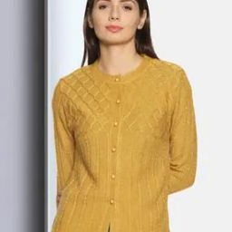 Button Closure Cardigan with Raglan Sleeves-0