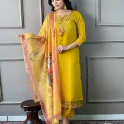 Embroidered Straight Kurta Set-image-64