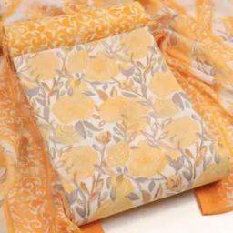 Women Floral Print Unstitched Dress Material-image-88