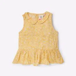 Floral Print Top with Peter-Pan Collar-image-64