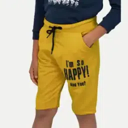 Boys Typographic Print Regular Fit Shorts-image-8