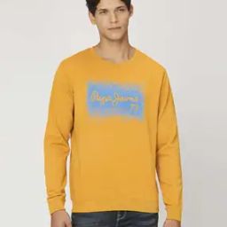 Men Typographic Print Regular Fit Crew-Neck Sweatshirt-image-12