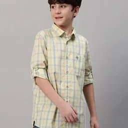 cantabil Boys Checked Regular Fit Shirt-picture-14