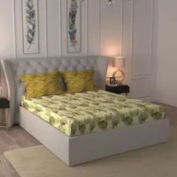 144 TC Floral Print Double Bedsheet with Pillow Covers-28