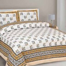 150 TC Floral Print King-Size Bedsheet with Pillow Covers-image-89