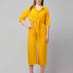 Women Ruched Jumpsuit with Shirt-picture-17