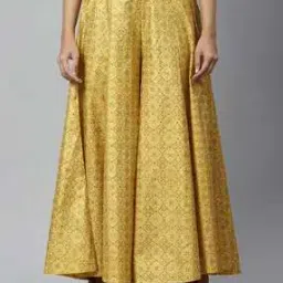 Women Geometric Print Flared Palazzos-image-28
