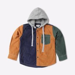 Hooded Colourblock Shirt-image-26