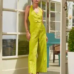 Women Embroidered Jumpsuit with Button-Closure-image-67