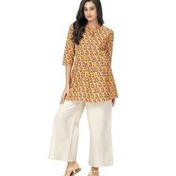 Floral Print Tunic with Mandarin Collar-image-92