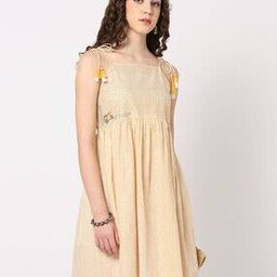 Striped Fit & Flare Dress-image-38