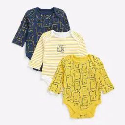 Pack of 3 Printed Bodysuits-31