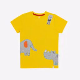 Heathered Round-Neck T-shirt with Applique-picture-40