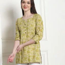 Women Floral Print Straight Tunic-image-22