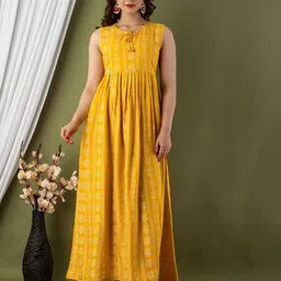 Women Semi-stitched Anarkali Dress Material-image-61