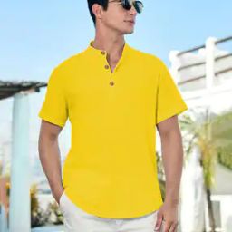 Men Slim Fit Short Kurta with Half-Sleeves-44