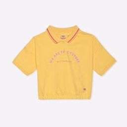 Sustainable Typographic Cropped Polo T-Shirt-image-28
