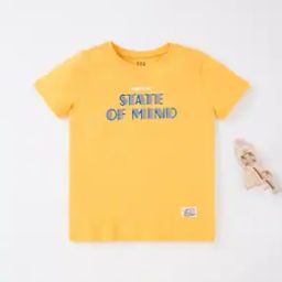 Typography Print Sustainable Round-Neck T-Shirt-picture-15