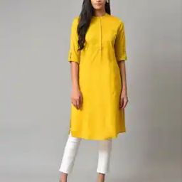 Straight Kurta with Half-Button Placket-image-15