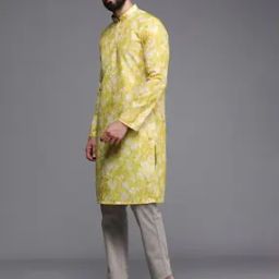 Floral Print Long Kurta with Insert Pocket-image-97