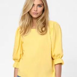 Round-Neck Top with Flared Sleeves-image-2