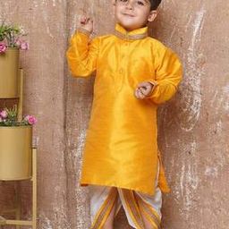 Boys Embroidered Kurta Dhoti Set-image-21