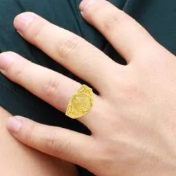 Men Gold-Plated Lord Sai Baba Cocktail Ring-26