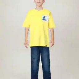 Boys Graphic Print Regular Fit Round-Neck T-Shirt-image-86