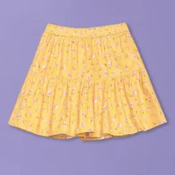 Floral Print Tiered Skirt-image-56