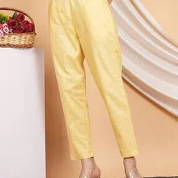 Women Relaxed Fit Flat-Front Pants-image-13