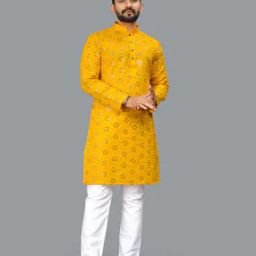 Men Embroidered Regular Fit Long Kurta-31