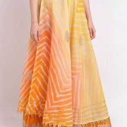 Women Cotton Kota Doriya Gota Patti Work Skirt-image-71