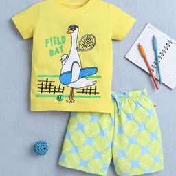 bumzee Boys Cotton Printed Shorts and T-shirt Set-picture-14