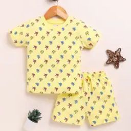 Boys Cotton Printed Shorts and T-shirt Set  -image-66