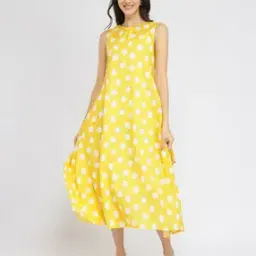 pink fort Women Polka-Dot Print A-Line Dress-picture-46