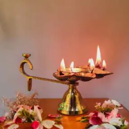 Brass Panch Deepak Aarti Oil Lamp-image-28
