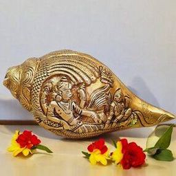Lord Vishnu Brass Conch-image-56