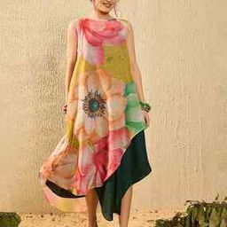  Women Rayon A-Line Floral Dress-image-44