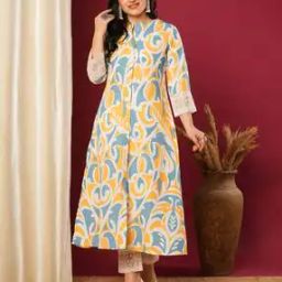 Women Printed A-Line Kurta Set-picture-32