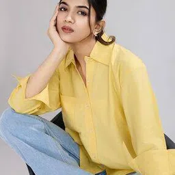 house of mira Women Relaxed Fit Shirt with Patch Pocket-picture-1