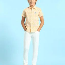 Boys Printed Regular Fit Shirt with Spread Collar -picture-15