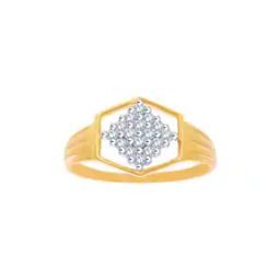 Yellow Gold Stone-Studded Cocktail Ring-image-54