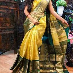 Kanjeevaram Silk Saree with Woven Motifs-image-9