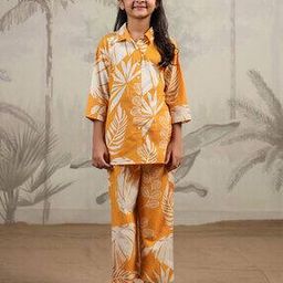 Girl Floral Print Top & Pants Set-image-21